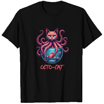Discover Octo-Cat Creepy Cute Hybrid Monster Design T Shirts