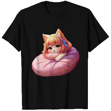 Discover Neko Snoozing Under Sakura T Shirts