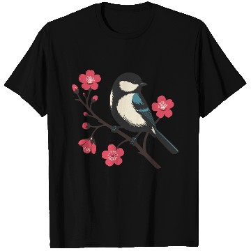 Discover Cherry Blossom Bird - Spring Serenity Art T Shirts
