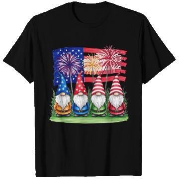 Discover Patriotic Gnomes Fireworks American Flag T Shirts