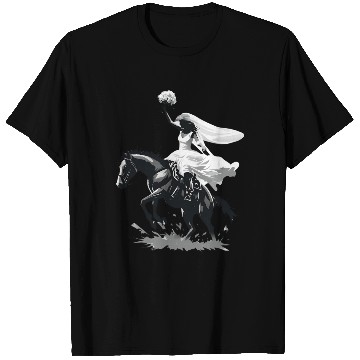 Discover Western Cowgirl Bride on Bucking Horse – Grayscale T Shirts