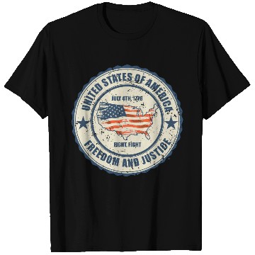 Discover USA FREEDOM AND JUSTICE T Shirts