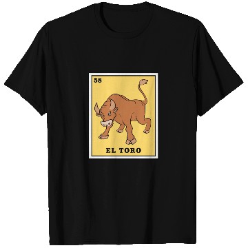 Discover Mexican Lottery Card Game El Toro T Shirts