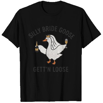 Discover Embroidered Silly Goose Bride Funny Goose Lover T Shirts