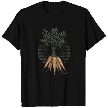 Discover Organic Carrot Plant Art Illustration T Shirts