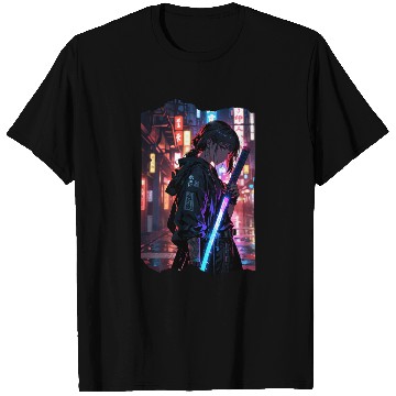 Discover Cyberpunk Samurai Girl T Shirts