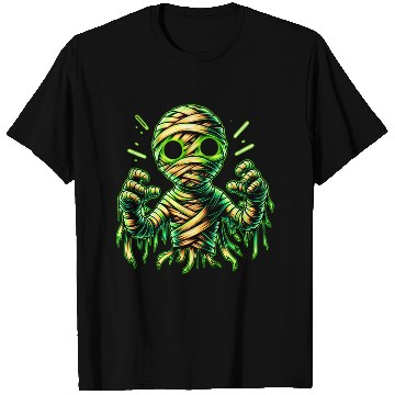 Discover Neon Mummy Glow – Cursed Undead Wrap T Shirts