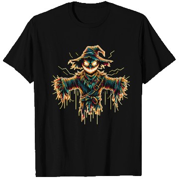 Discover Neon Scarecrow – Haunted Harvest Glow T Shirts