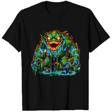 Discover Neon Swamp Beast – Toxic Terror T Shirts
