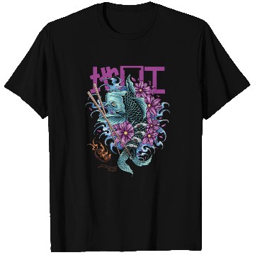 Discover Tattoo Koi Fish & Sakura Flowers – Japanes Art T Shirts