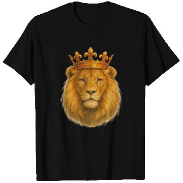 Discover Crowned Majesty The Lion’s Royal Presence T Shirts