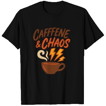 Discover Caffeine & Chaos – Coffee Lovers Unite T Shirts