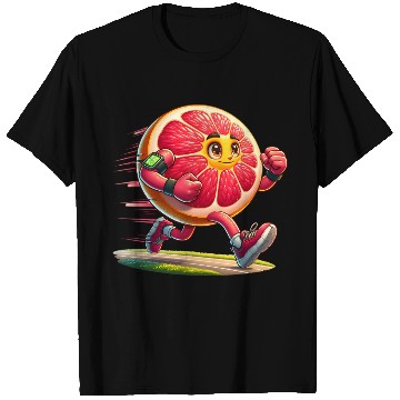 Discover Running Grapefruit Power – Sporty Citrus in Motion T Shirts
