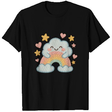Discover Smiling Cloud Rainbow – Embroidered Kids Logo T Shirts