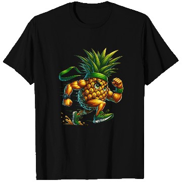 Discover Pineapple Power Runner – Full Sprint Energy Burst T Shirts