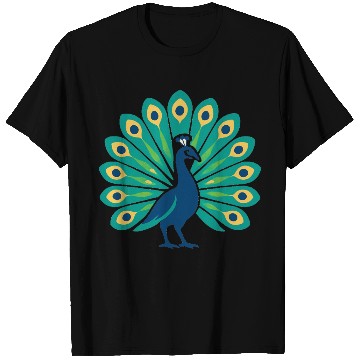 Discover Elegant Peacock Feather Spread T Shirts