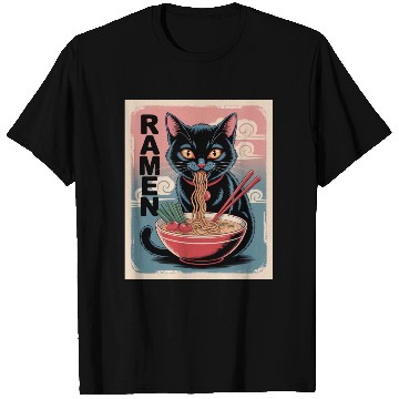 Discover Ramen Cat Japanese Style T Shirts