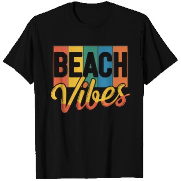 Discover Beach Vibes Bold Retro Design T Shirts