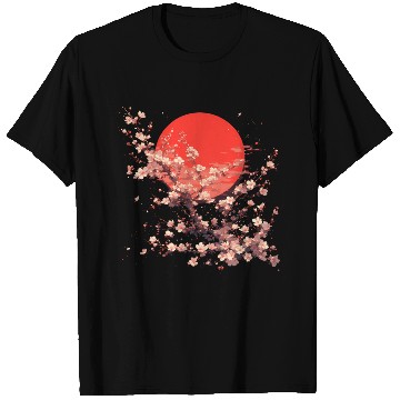 Discover Floral Japanese Nature Scene T Shirts