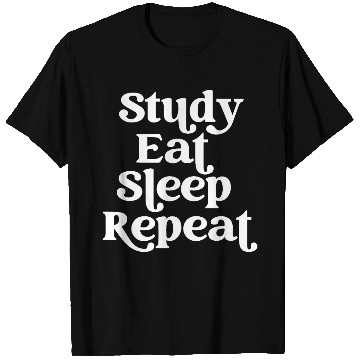 Discover Study Eat Sleep Repeat Routine Lifestyle T Shirts