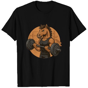 Discover Horsepower Gains – Muscular Gym Horsa Design T Shirts