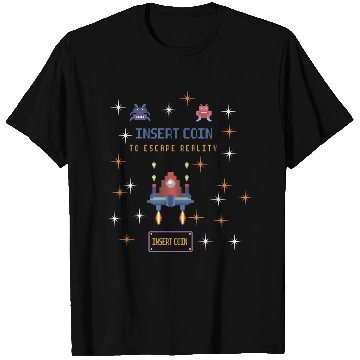 Discover Retro Gamer T Shirts - Insert Coin to Escape Reality