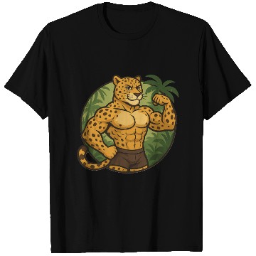 Discover Muscular Jungle Leopard T Shirts