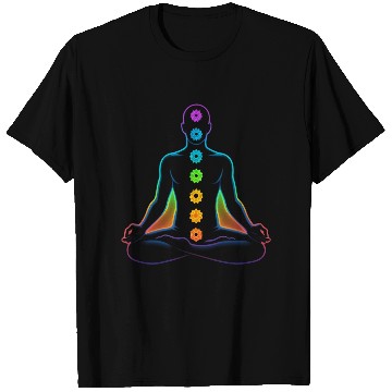 Discover Chakras – Neon Alignment | Vibrant 3D Vector T Shirts
