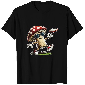 Discover Funny Mushroom Disc Golf Cool Frisbee Player T Shirts