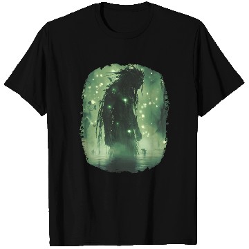 Discover Swamp Demon with Glowing Aura and Haunt Magic T Shirts