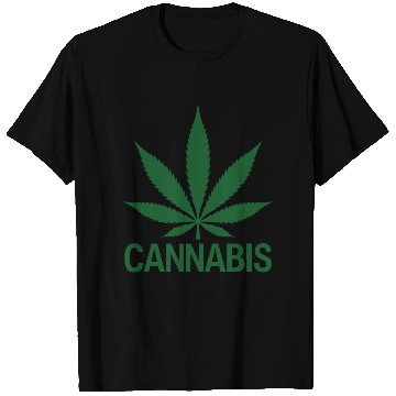 Discover Cannabis Hemp Leaf Statement Green Look T Shirts
