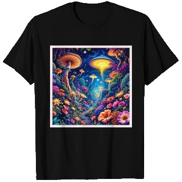 Discover Mystic Bloom Forest Under Stars T Shirts