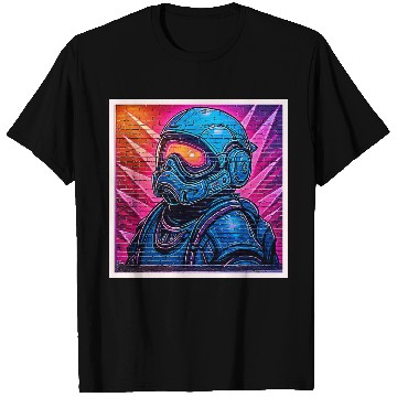 Discover Neon Cyberpunk Astronaut T Shirts