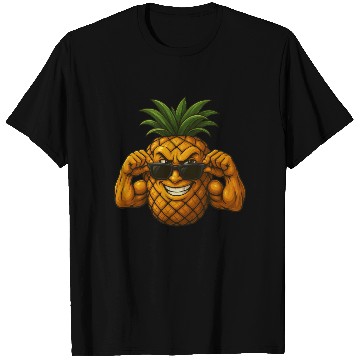 Discover Cool pineapple sunglasses muscles biceps fruit T Shirts