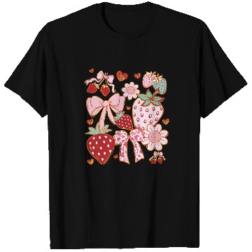 Discover Boho Strawberry Coquette T Shirts