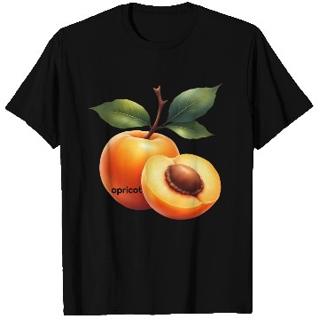 Discover Apricot branch with green leaves T Shirts