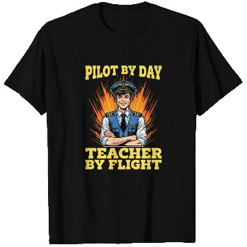 Discover Flight Instructor Pilot By Day Aviation Teacher T Shirts