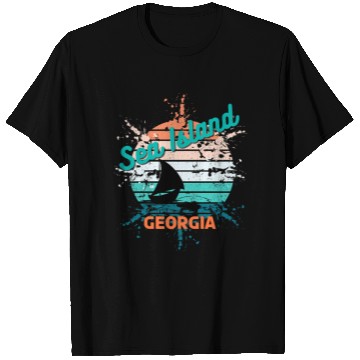Discover Seaside Serenity Georgia Graphic T Shirts
