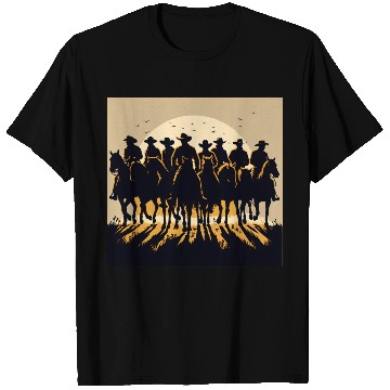 Discover Western Sunset Cowboy Scene T Shirts
