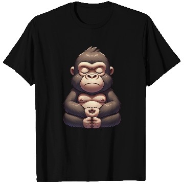 Discover Cute gorilla yoga meditation inner peace cartoon T Shirts