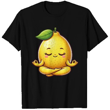 Discover Cute lemon yoga meditation relaxation cartoon T Shirts