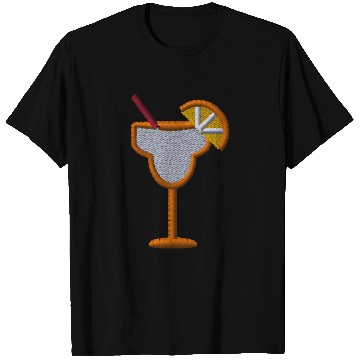 Discover Cocktail orange embroidered T Shirts