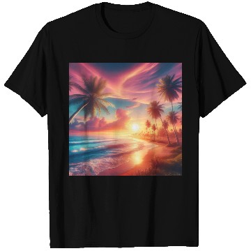 Discover Tropical Sunset Bliss T Shirts