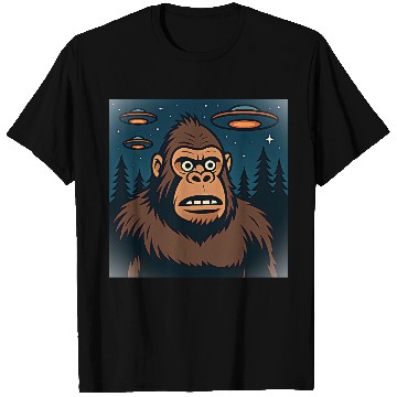 Discover Bigfoot Sasquatch Funny Alien UFO T Shirts