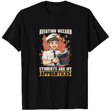 Discover Flight Instructor Aviation Wizard Flight Trainer T Shirts