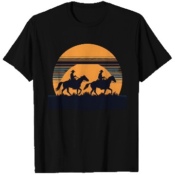 Discover Western Riders at Sunset T Shirts