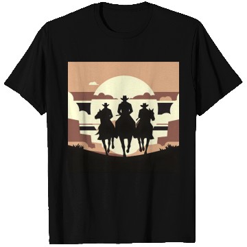 Discover Western Cowboys Riding T Shirts