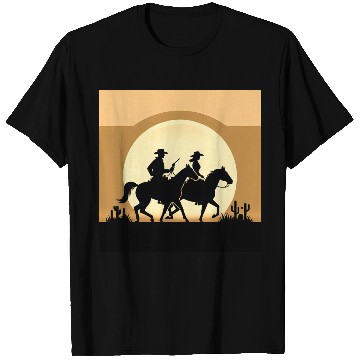 Discover Western Sunset Cowboy Ride T Shirts