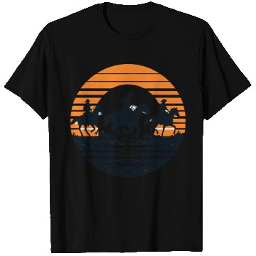 Discover Equestrian Sunset Silhouette T Shirts