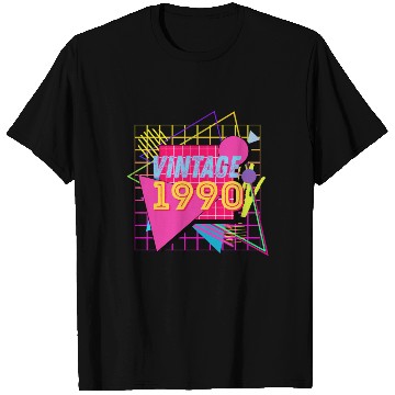 Discover 1990 Birthday Gift Retro Neon 90s Style T Shirts